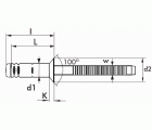 REMACHE G-BRA BRALO INOX / INOX CABEZA AVELLANADA